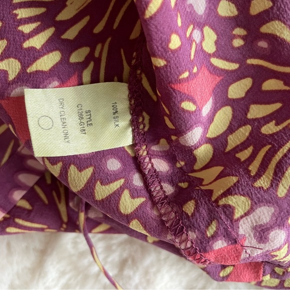 Jack & Ginger Silk Print Ruffle Blouson Lucy Dress - Picture 3 of 4